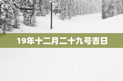 19年十二月二十九号吉日