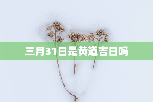 三月31日是黄道吉日吗