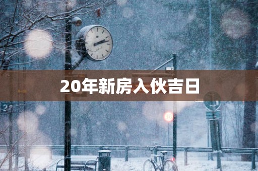 20年新房入伙吉日