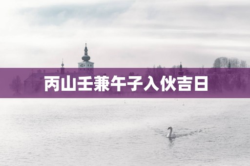 丙山壬兼午子入伙吉日