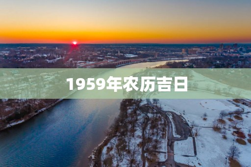 1959年农历吉日