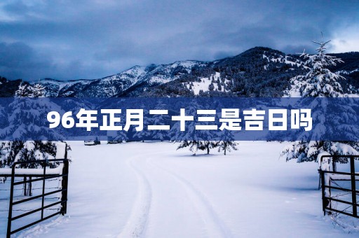 96年正月二十三是吉日吗