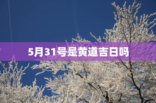 5月31号是黄道吉日吗
