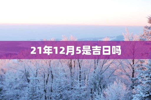 21年12月5是吉日吗