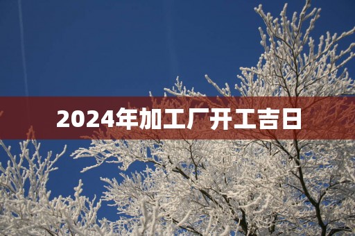 2025年加工厂开工吉日