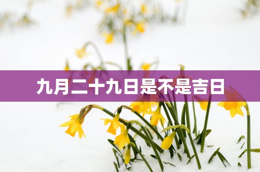九月二十九日是不是吉日