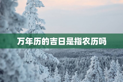 万年历的吉日是指农历吗