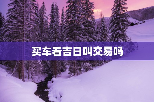买车看吉日叫交易吗