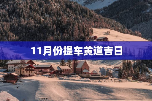 11月份提车黄道吉日