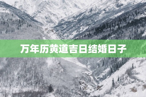 万年历黄道吉日结婚日子
