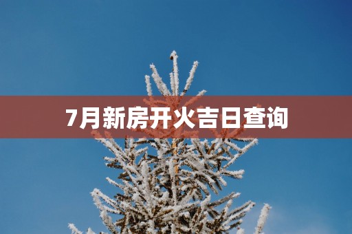 7月新房开火吉日查询 7月新房开火吉日查询