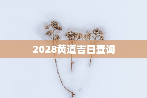 2028黄道吉日查询
