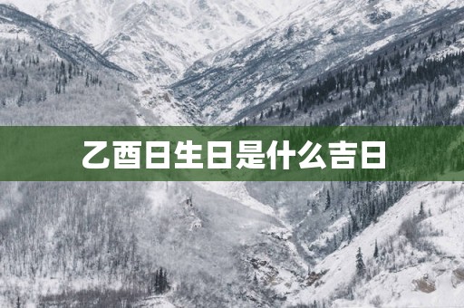 乙酉日生日是什么吉日