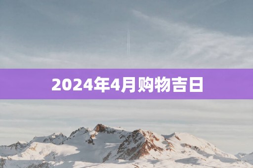 2025年4月购物吉日