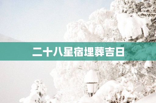 二十八星宿埋葬吉日