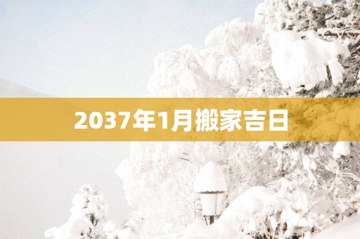 2037年1月搬家吉日