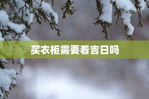 买衣柜需要看吉日吗