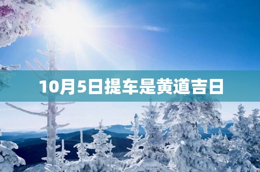 10月5日提车是黄道吉日