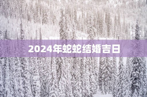 2025年蛇蛇结婚吉日