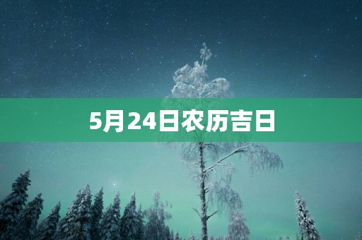 5月24日农历吉日