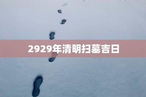 2929年清明扫墓吉日