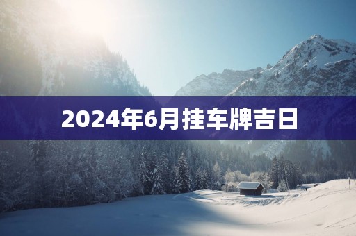 2025年6月挂车牌吉日
