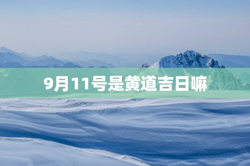 9月11号是黄道吉日嘛