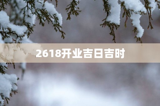 2618开业吉日吉时