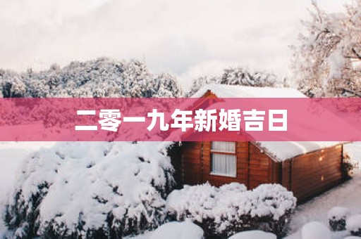 二零一九年新婚吉日