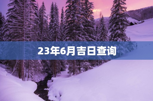 23年6月吉日查询