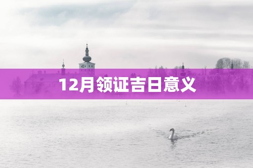 12月领证吉日意义