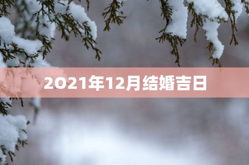 2O21年12月结婚吉日