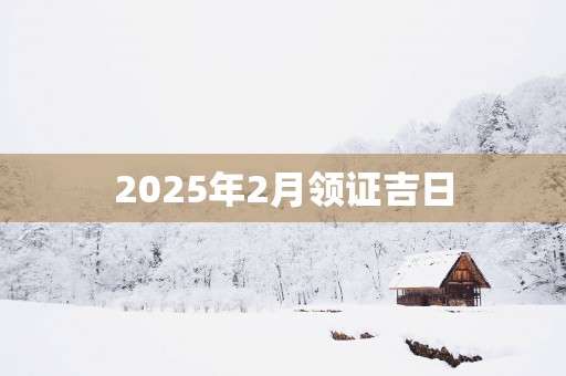 2025年2月领证吉日