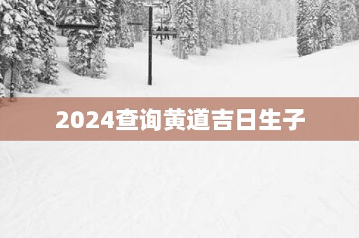 2025查询黄道吉日生子