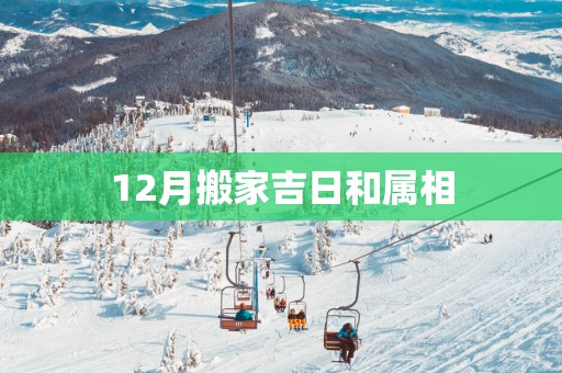 12月搬家吉日和属相