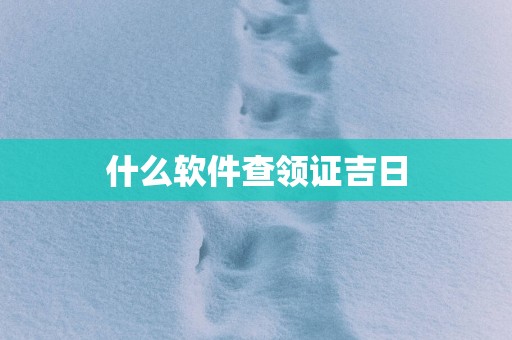 什么软件查领证吉日