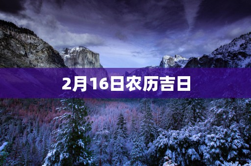 2月16日农历吉日