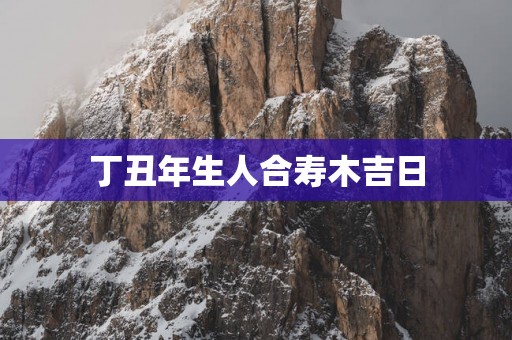 丁丑年生人合寿木吉日
