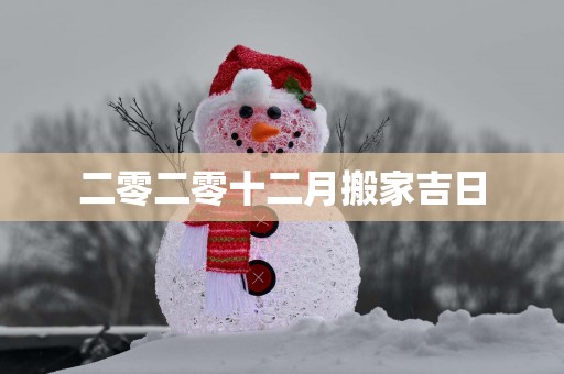 二零二零十二月搬家吉日