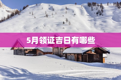 5月领证吉日有哪些