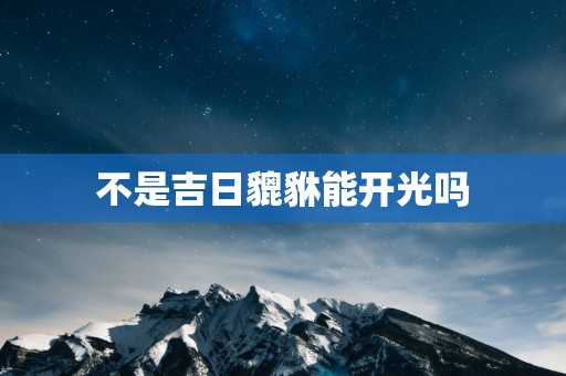 不是吉日貔貅能开光吗