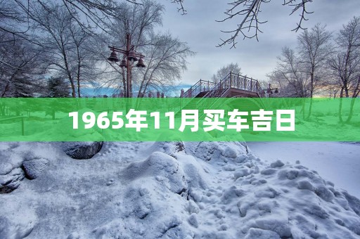 1965年11月买车吉日