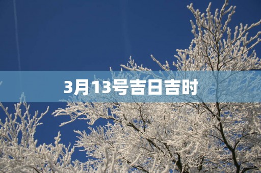 3月13号吉日吉时