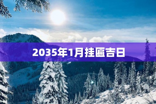 2035年1月挂匾吉日
