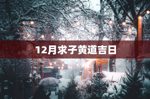 12月求子黄道吉日
