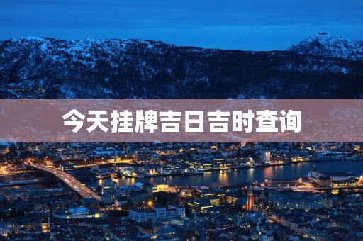 今天挂牌吉日吉时查询