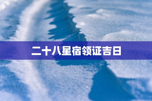 二十八星宿领证吉日