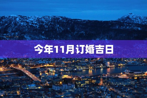今年11月订婚吉日