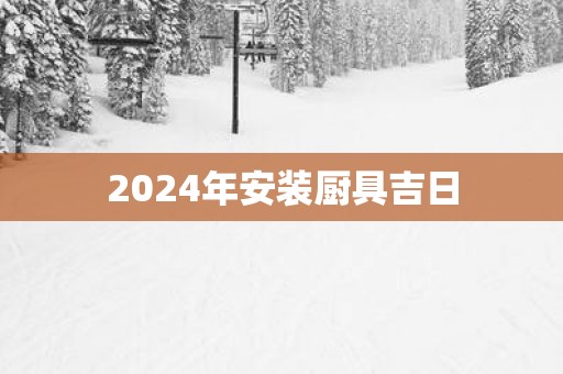 2025年安装厨具吉日