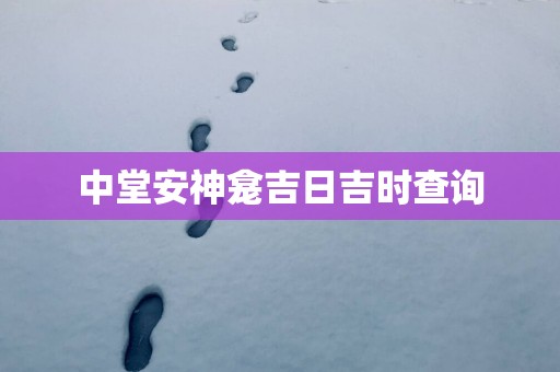 中堂安神龛吉日吉时查询